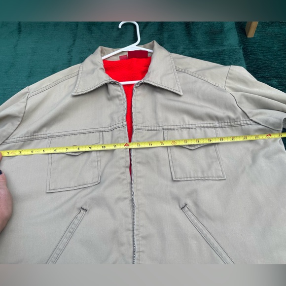 Vintage Dickies Zip Jacket Sherpa lined Khaki LOOKS (XL) Measurements in Photos - Picture 9 of 15